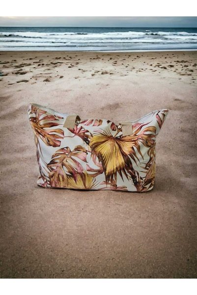 AHMERA Women's Camel Patterned Beach Bag / Shoulder Bag / Vacation Bag