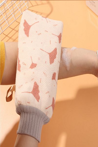 fine class ( 2 Pieces ) Microfiber Patterned Bath Scrub Inside Non-Fiber Scrub Double Sided Scrub Mixed Color