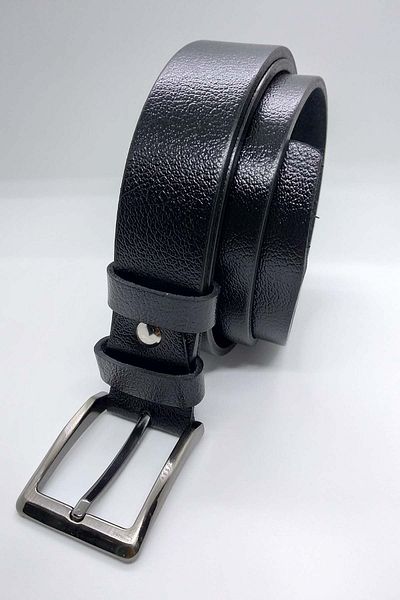 Gutiero Γνήσια δερμάτινη ανδρική ζώνη μαύρη