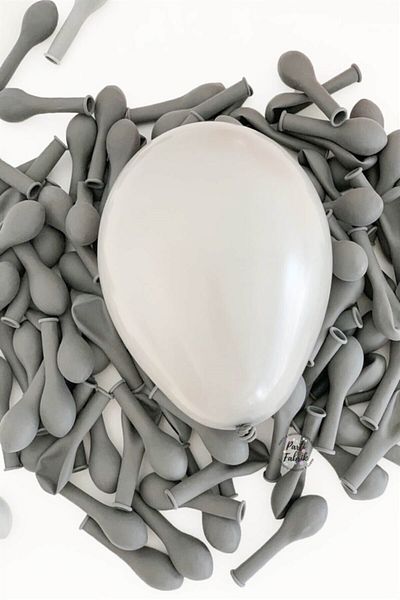 Partifabrik Macaron Gray Mini Balloon 5 Inch 10 Pieces