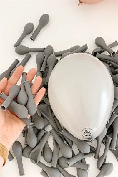 Partifabrik Macaron Gray Mini Balloon 5 Inch 10 Pieces