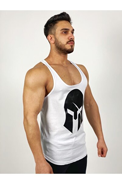 BLACK Чоловічий білий спартанський фітнес-костюм