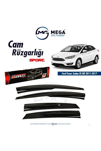 SUNPLEX Ford Focus 3 Hb-sedan 2011-2017 Cam Rüzgarlık Mugen Ti?p