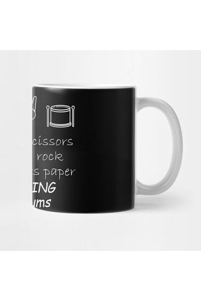 TatFast Rock Paper Scissors Nothing Beats Drums Mug