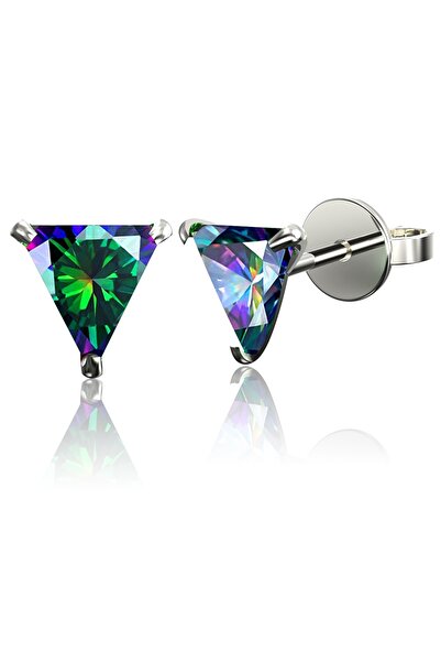 Jewelry For Light 6mm Mystic Topaz Üçgen Kesim (triangle Cut) Tektaş Zirkon P...
