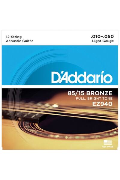 Daddario Ez940 Акустичен комплект 12 струни Light .010 Z940