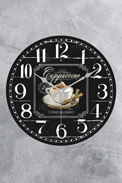 EMORES Dekoratif Plastik Cam Bombeli Mutfak Duvar Saati 25 cm