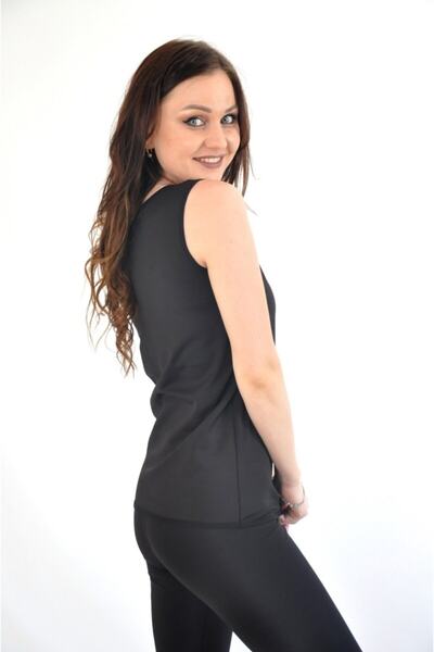 bayansepeti Polymer Coated Inside Slimming Strap Thermal Sports Corset Set Undershirt and Tights Set