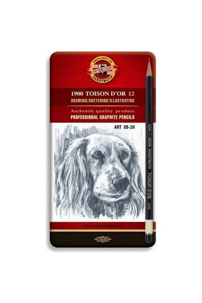 Bruynzeel Koh I Door Toison D'or Professional Graduated Pen Set 8b-2h Metal Box 1912-012001pl
