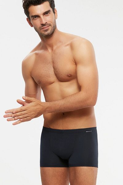 Kom Ανδρικό χτενισμένο βαμβακερό μπόξερ Navy Blue - Σετ 6 S-2xl