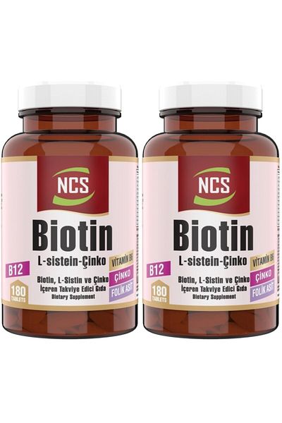NCS Biotin 2500 Mcg 2 Boxes 360 Tablets L Cistein Zinc Folic Acid