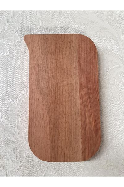 Decomarket Natural Wooden Beech Kitchen Serving Presentation Plate 12*20 Cm