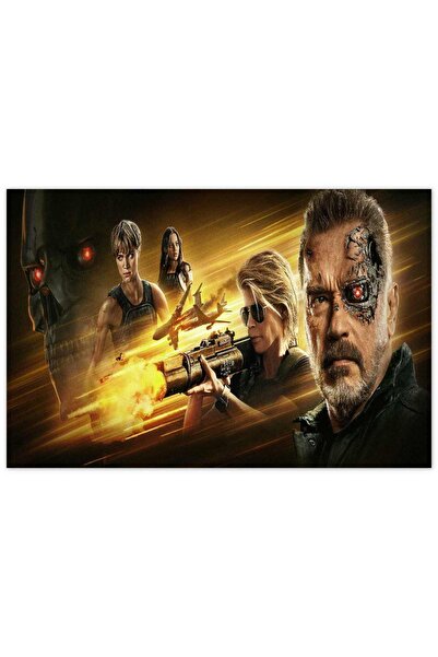 Cakatablo Ξύλινη Φιγούρα Terminator Dark Fate Arnold και Linda -25-35 εκ.