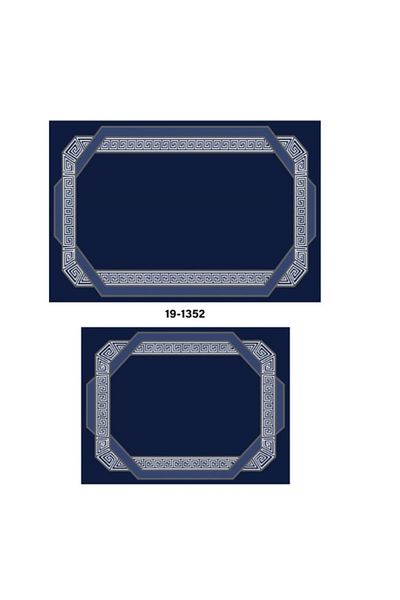 Bayev Soley Navy Blue Djt. Σετ Μαξιλαριών Μπάνιου 2 τεμαχίων Σετ Τουαλέτας 1352 01