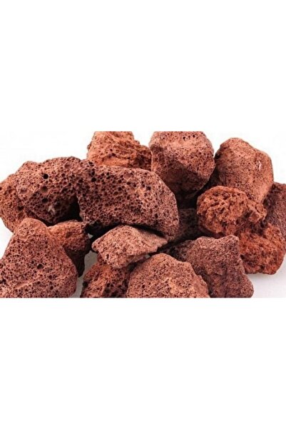 Asenya Pomza Taşı 5 Lt 10-15 Mm Kırmızı Pomza Lav Taşı Teraryum Taşı Akvaryum...