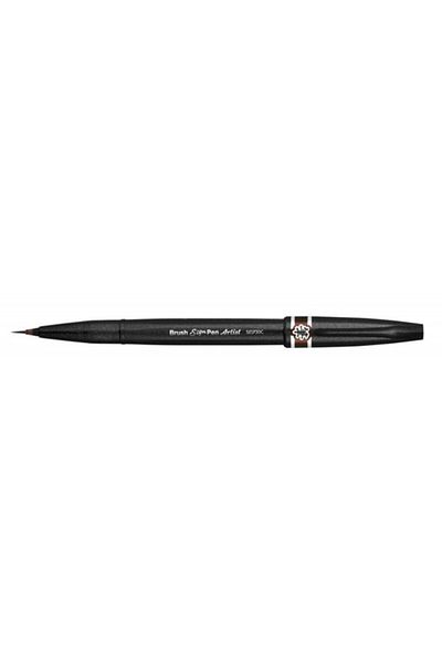 Pentel Brush Sign Pen Artist Thin Brush Tip Pen Black