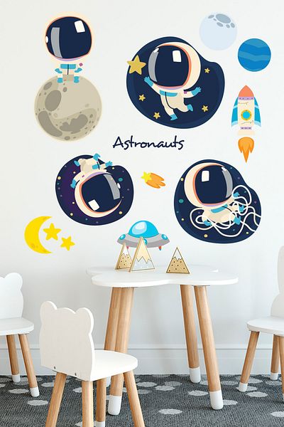 Tilki Dünyası Autocolant pentru astronaut Seria autocolant pentru camera copiilor
