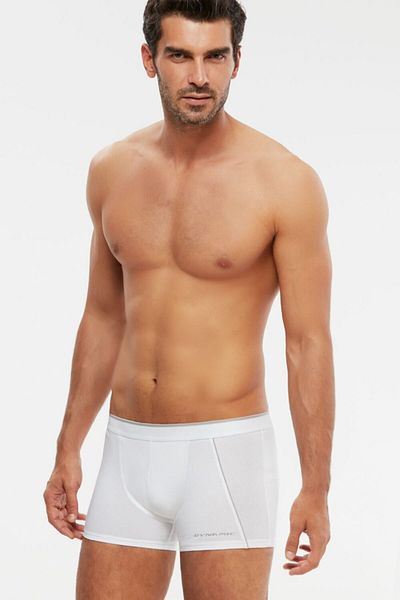 Kom Ανδρικό Modal Combed Cotton Boxer Σετ 6 - 2 Λευκό, 2 Γκρι, 2 Navy, S-2XL
