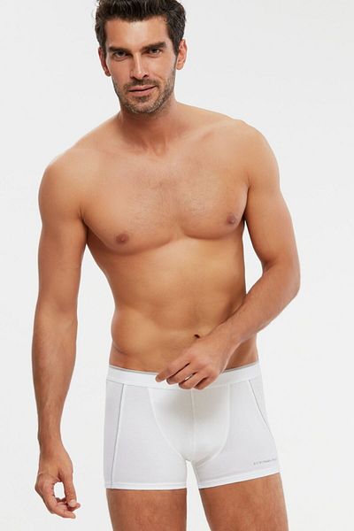 Kom Ανδρικό Modal Combed Cotton Boxer Σετ 6 - 2 Λευκό, 2 Γκρι, 2 Navy, S-2XL