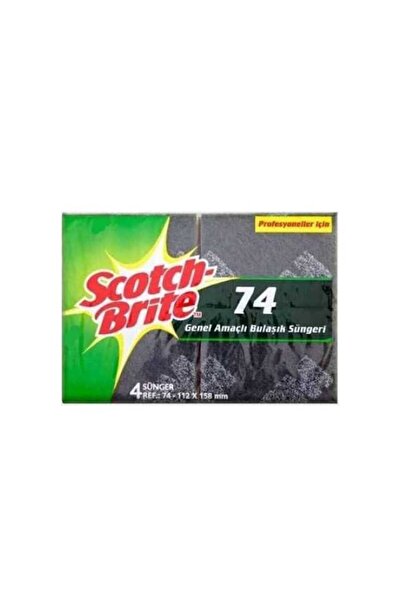 3M Scotch Brite 74 Yeşil Klasik Sünger 4 'lü