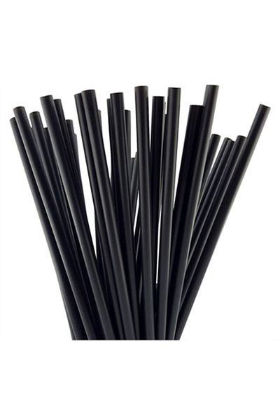 Miopack 100 Pieces Nice Plastic Black Frozen Straws