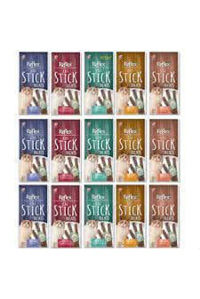 Reflex Stick Kedi Ödülü 3x5 Gr 60 Adet Karışık Stick Kedi Ödül Çubuğu Kedi Öd...