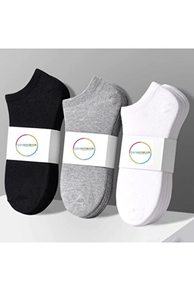 çorapmanya 5 Çift Modal Gri Erkek Patik Çorap Bilek Boy
