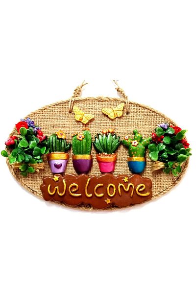 Mixperi Magic of Flowers Welcome Written Στολίδι για την πόρτα και τον τοίχο