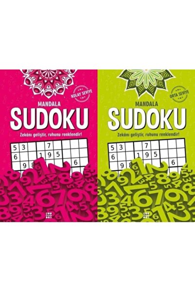 dokuzyayinlari Mandala Sudoku Kolay Seviye / Orta Seviye 2 Kitap Set