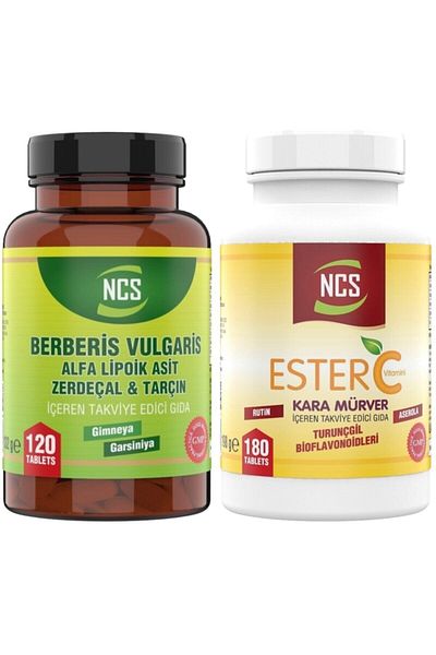 NCS ® Berberis Vulgaris 120 Tablets Contains Vitamin C 180 Tablets Black Purple