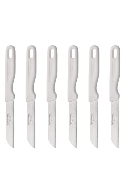Solingen Delik Saplı Meyve Bıçağı 6'lı Takım-Açık gri