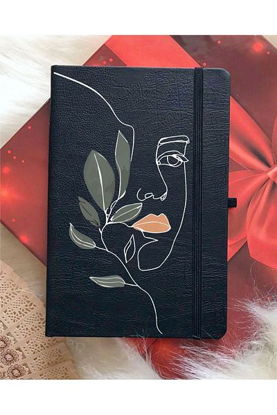 mooodcase سيدة الوجه تصميم دفتر أسود