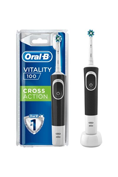 Oral-B D100 Şarjlı Black Crossaction Diş Fırçası -cross Action 2'li Diş Fırça...