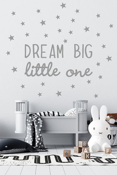 Tilki Dünyası Dream Big Little One Baby and Kids Room Sticker