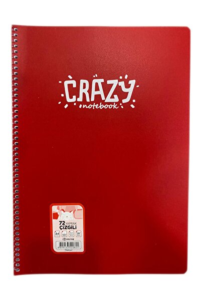 GÜLBAŞ Gültaş 72 Φύλλα Ριγέ Σπιράλ Τετράδιο Κόκκινο
