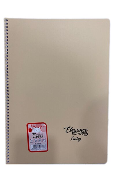 GÜLBAŞ Gültaş 72 Φύλλα Ριγέ Σπιράλ Τετράδιο Κρεμ Χρώμα