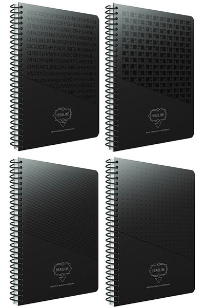Gıpta Headline Cardboard Cover 80 Sheets A4 Notebook Set Checked (4 Pieces)