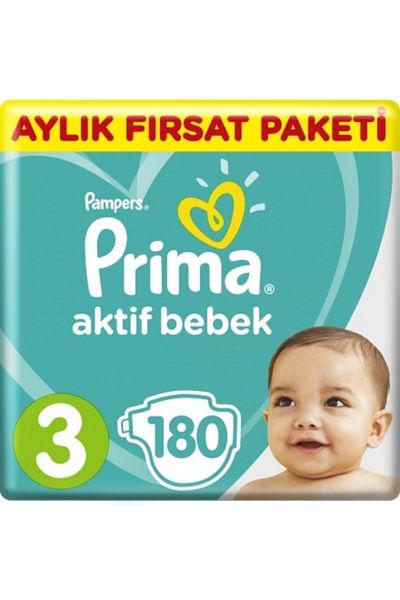 Prima Bebek Bezi Aktif Bebek 3 Beden Ekonomik Paket 180 Adet 45 Adet X 4 6 10 Kg Fiyatlari Ozellikleri Ve Yorumlari En Ucuzu Akakce