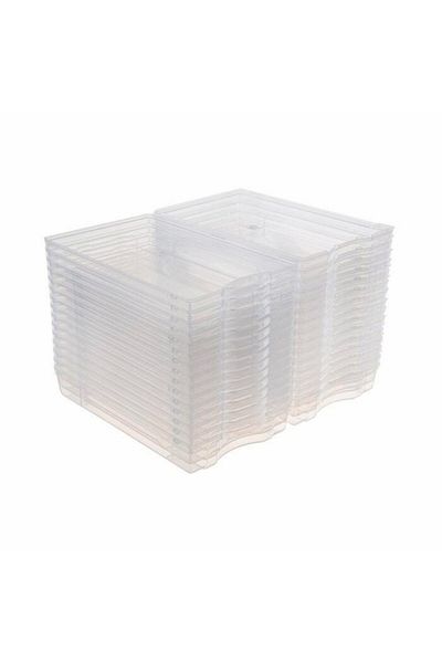 Tuğbasan Cutie de pantofi pentru femei transparente clasice - set de 25