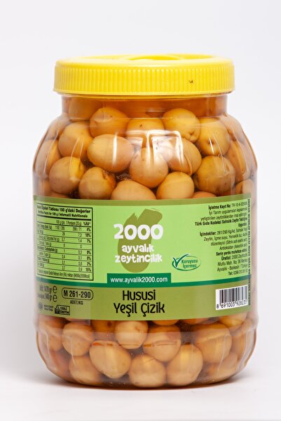 2000 AYVALIK ZEYTİNCİLİK Hususi Yeşil Çizik 940 Gr (m-261-290 Kg/ad)
