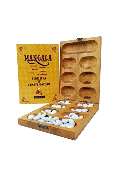 Hasbro Attention Workshop Natural Wooden Mangala Mathematics and Strategy Game