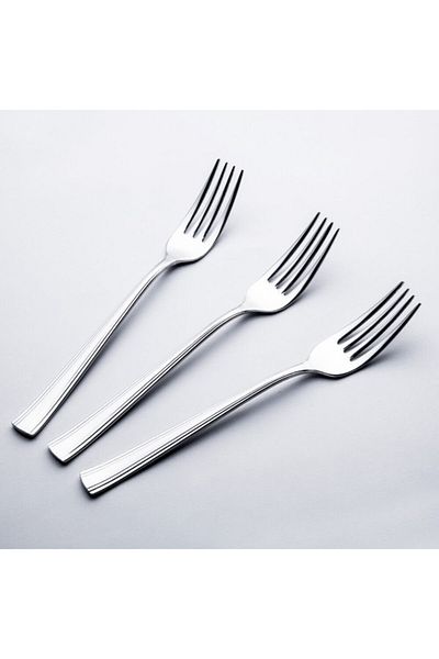 Nehir Katre Satin 12-Piece Dinner Fork Set