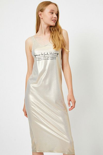 Koton Women's Gold Dress