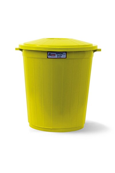 Nevaform Battal Kapaklı Çöp Kovası-50lt Gri Renk