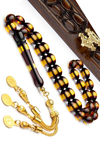 OTTOTESBİH Mărgele de rugăciune din alpaca cu ciucuri, croială roșu galben, p...