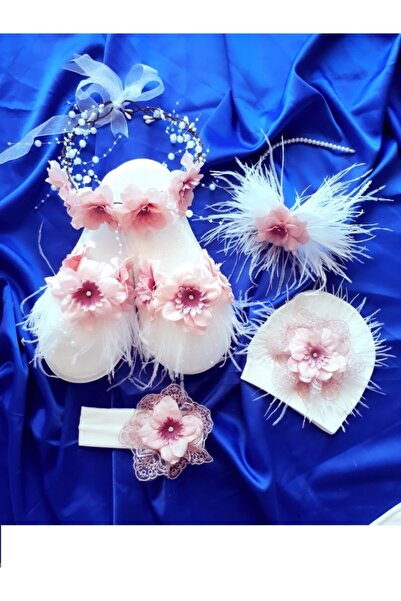 Şeker Tadında Tasarımlar Pembe Şebboy 5'li Lohusa Seti