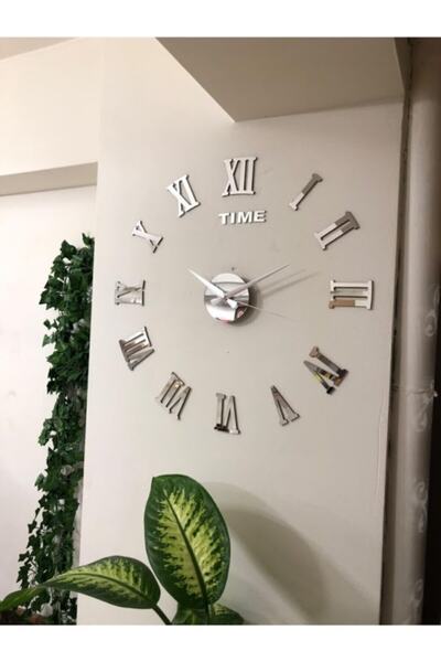 Otantik Metal Göbek Duvar Saati Büyük 3d Romen Rakamlı