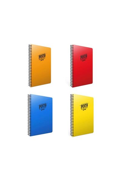 Gıpta Punto Spiral A4 60 coli Pp Cover Notebook în carouri Pachet 4