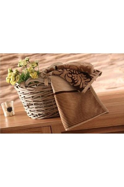 Özdilek Özdilek Damask Patterned Towel 50X90 Coffee