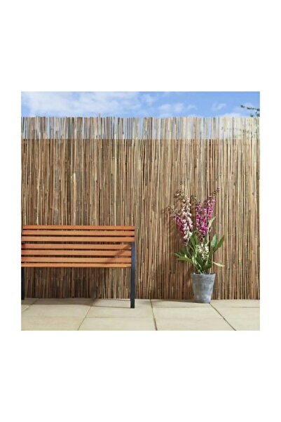 ERASTAM Bambu Çit Kamış Çit Doğal Bambu Çit Rulo Gölgelik+(1,5x6 M)eni 1,5 Me...